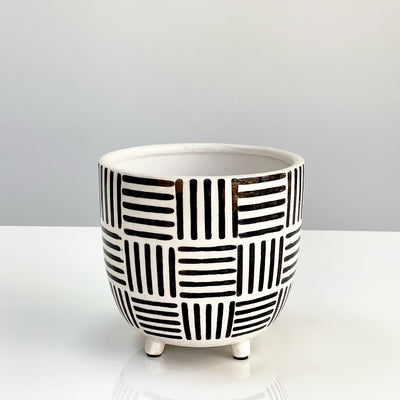 Black and White Ceramic Large Vase