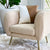 Contemporary Tub Sherpa Ivory Chair