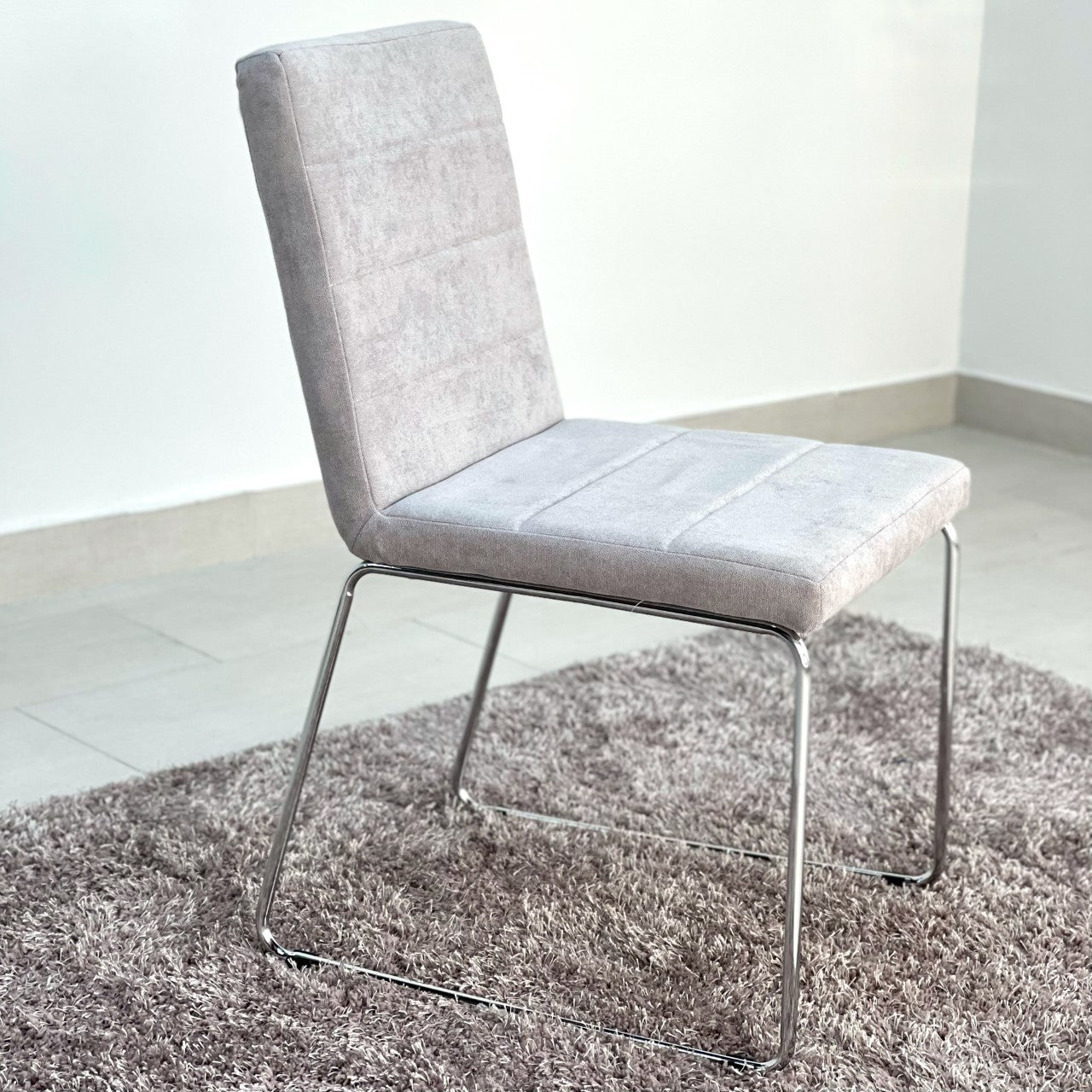 Crystal Gray Fabric Dining Chair
