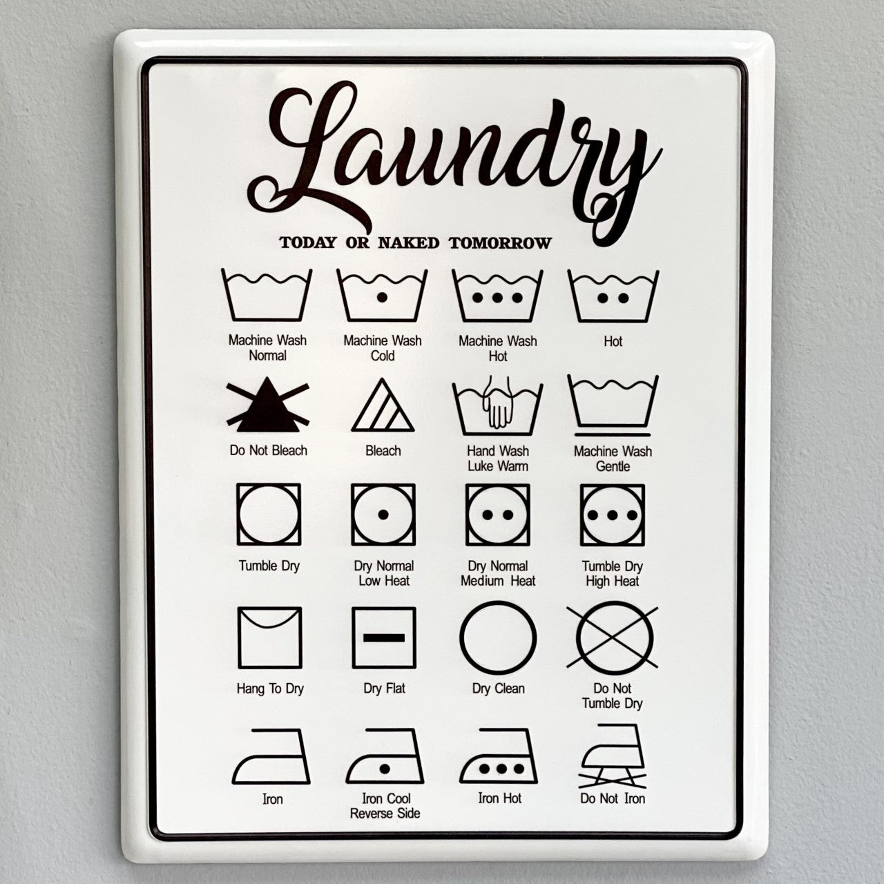 Rectangle "Laundry"Metal Wall Art